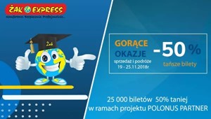 Gorące Okazje 25 000 biletów -50%